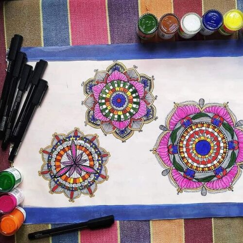 Color Mandala Art-Handmade