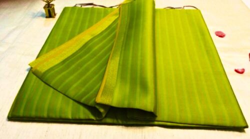 Bamboo Silk Saree green..