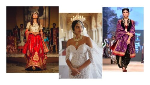 Traditional and modern combo in bridal fashion